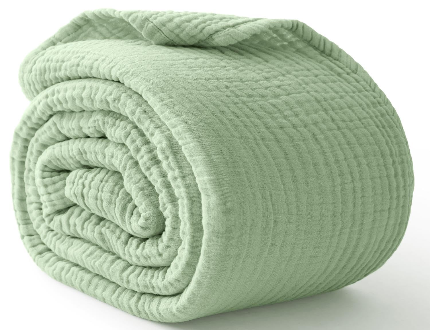 Muslin Cotton Bedspread - Couverture 100% coton pour lit, couverture
