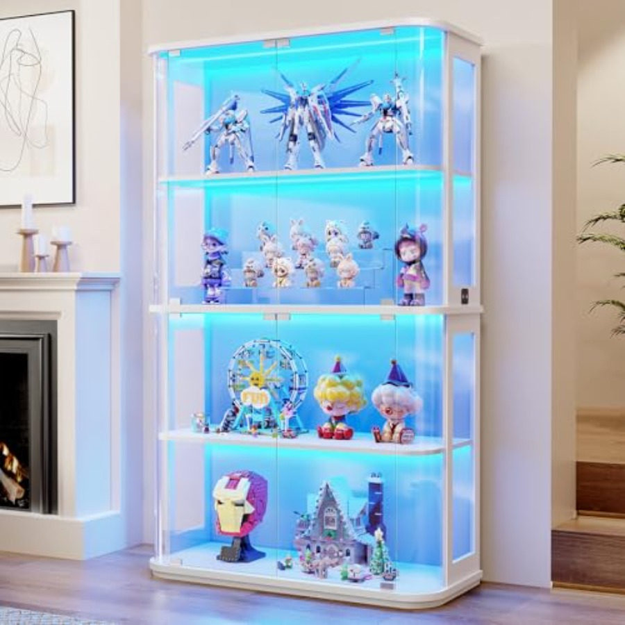 Lighting - Vitrine arrondie pour usage commercial, porte