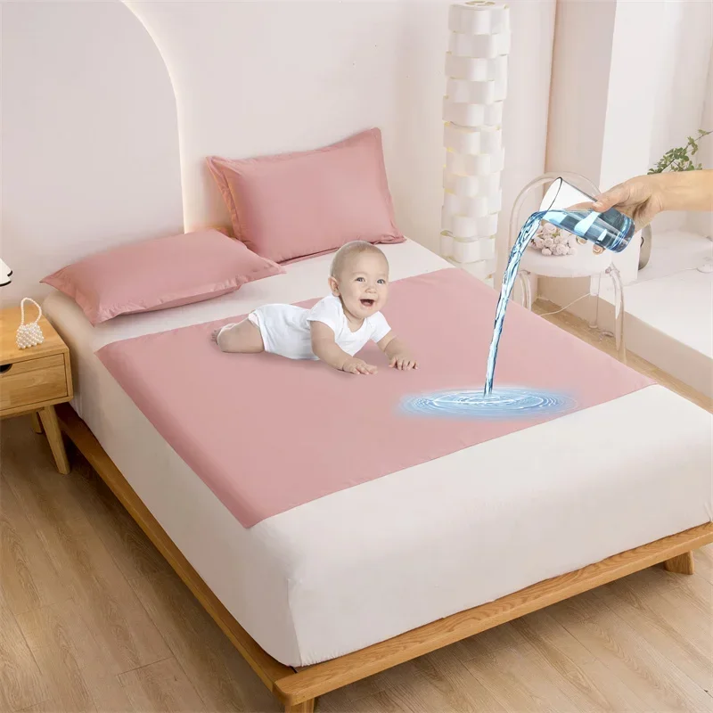 Waterproof Mattress Protector Breathable - Tapis à couches lavable en tissu