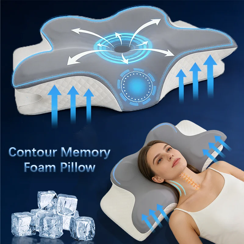 Memory Foam Orthopedic Pillow Neck Pain - Oreiller en mousse à mémoire de