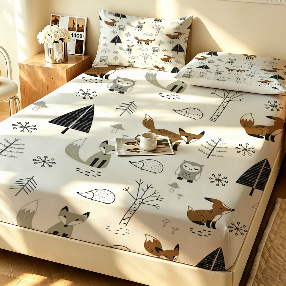 Fitted Bed Sheets Deep Pocket - Ensemble de 3 pièces de draps-housses