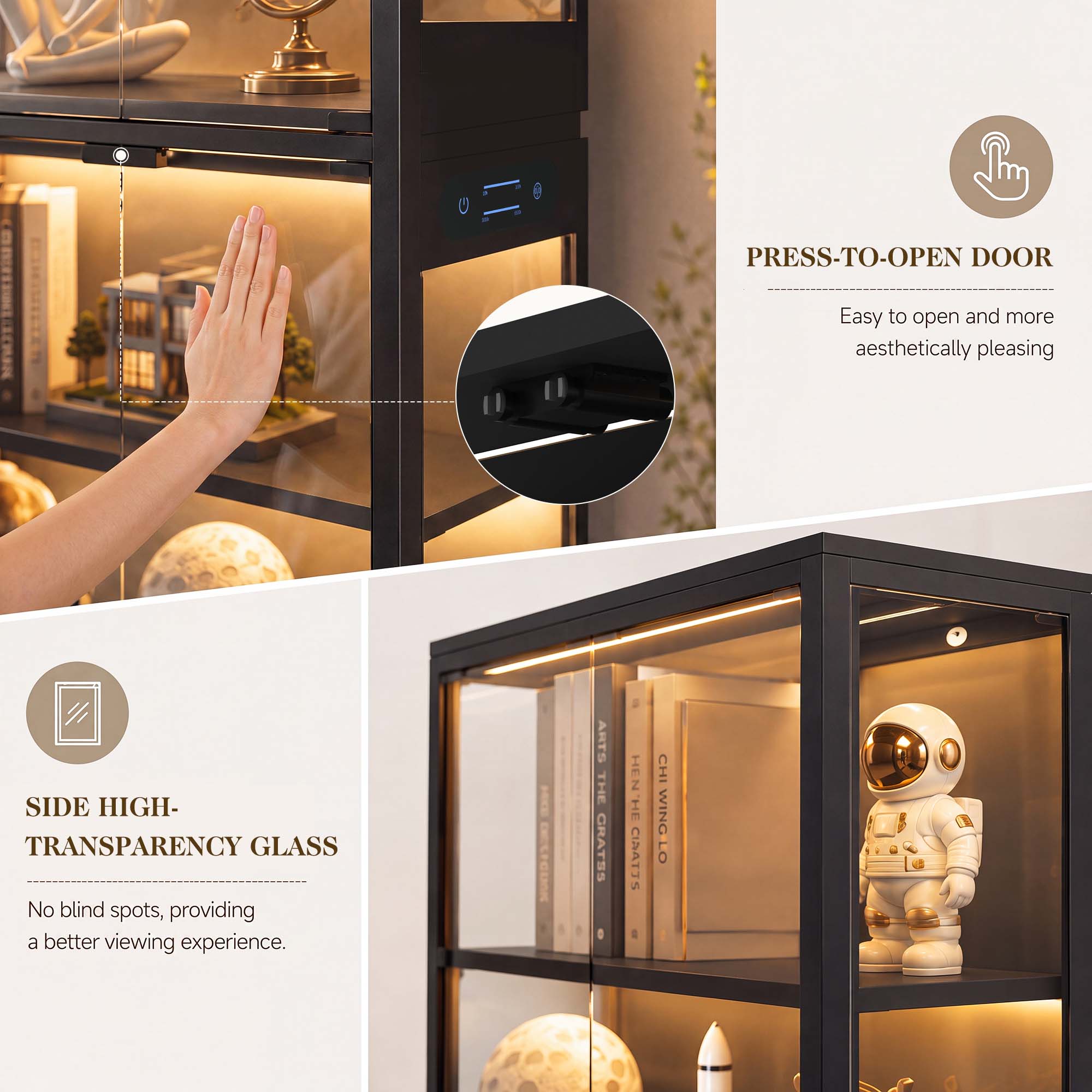 TCGBKAF Vitrine à 5 niveaux av - Lighting avis et prix