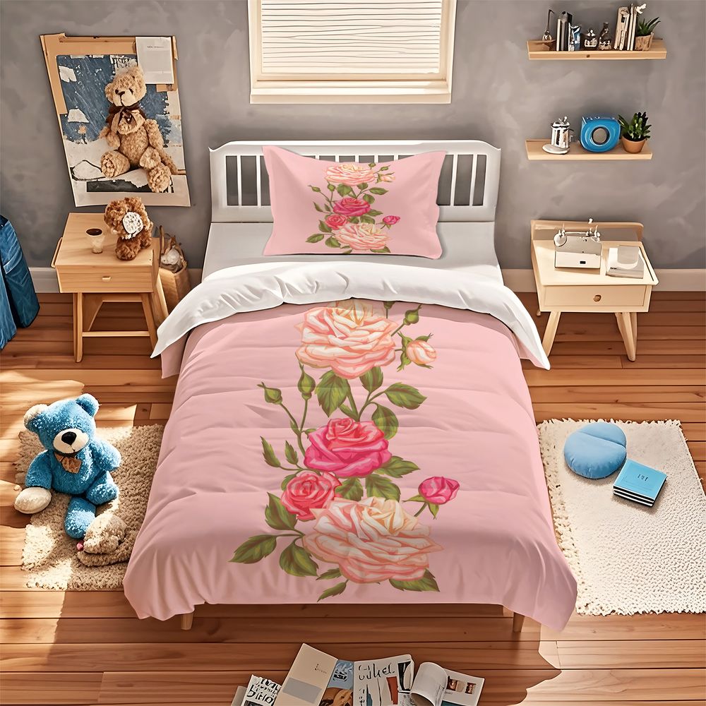 Parure de lit imprimée fleurs  - Aesthetic Floral Duvet Cover avis et prix