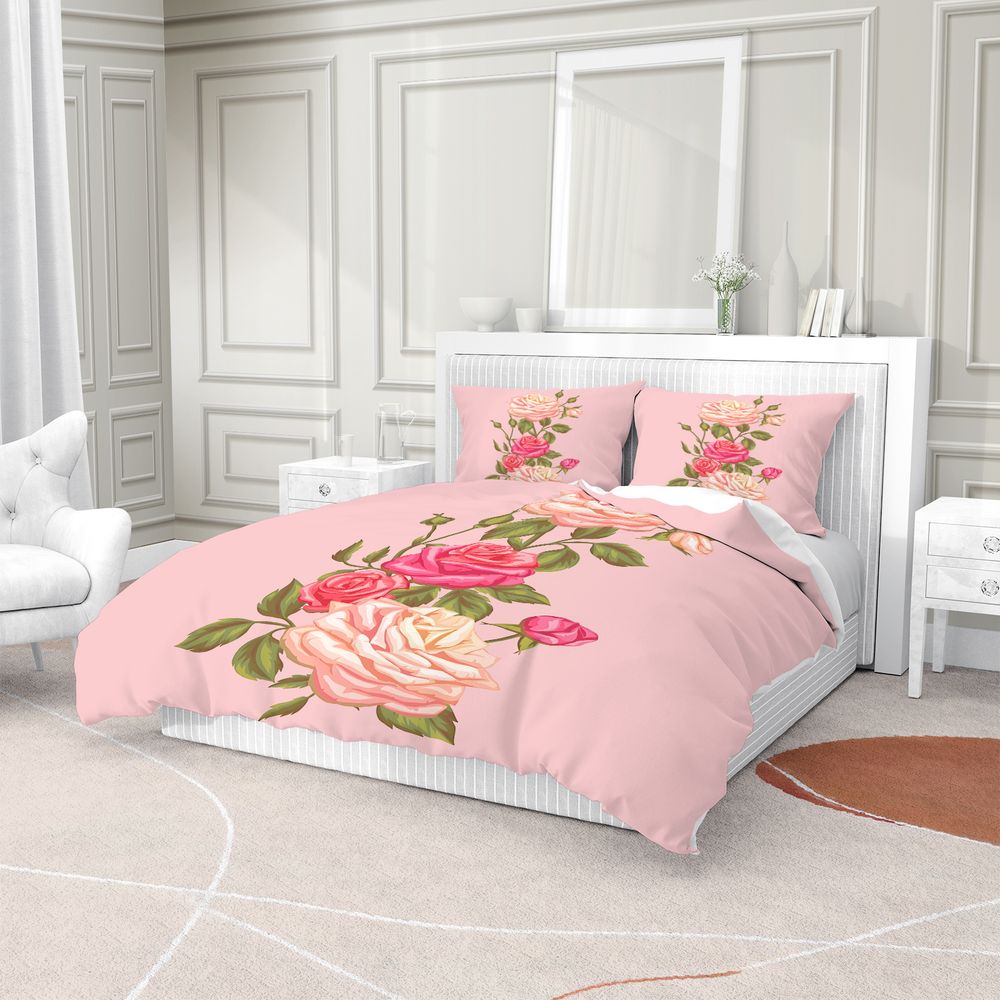 Parure de lit imprimée fleurs  - Aesthetic Floral Duvet Cover avis et prix