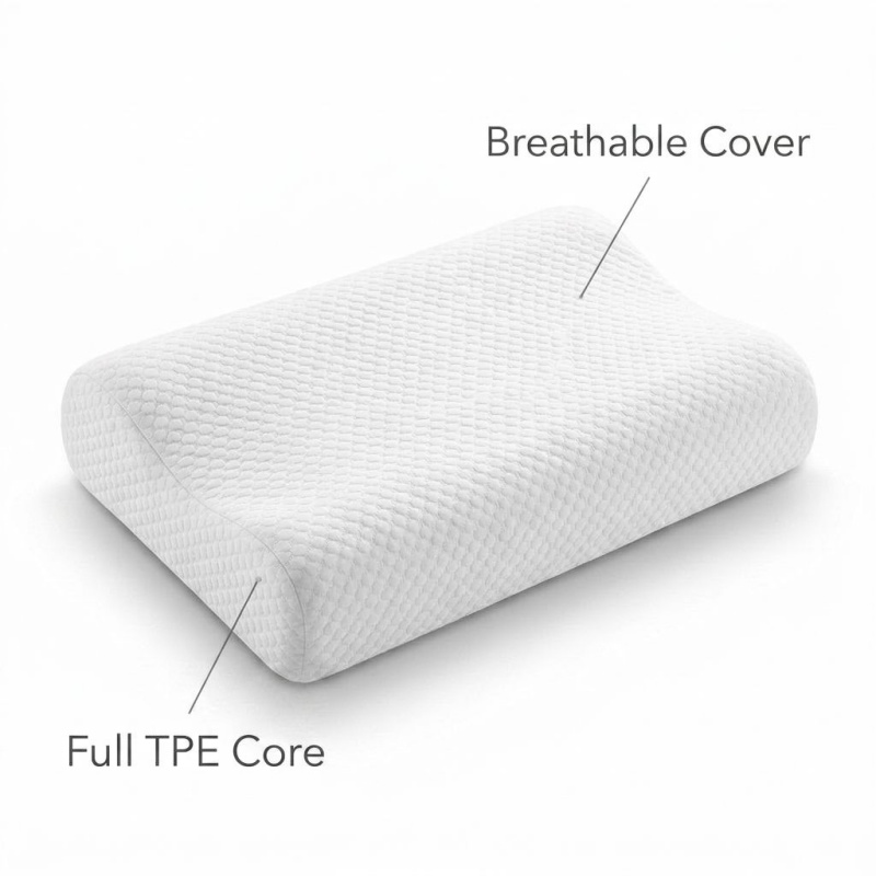 Oreiller respirant en TPE à pe - Anti Snore Contour Pillow avis et prix