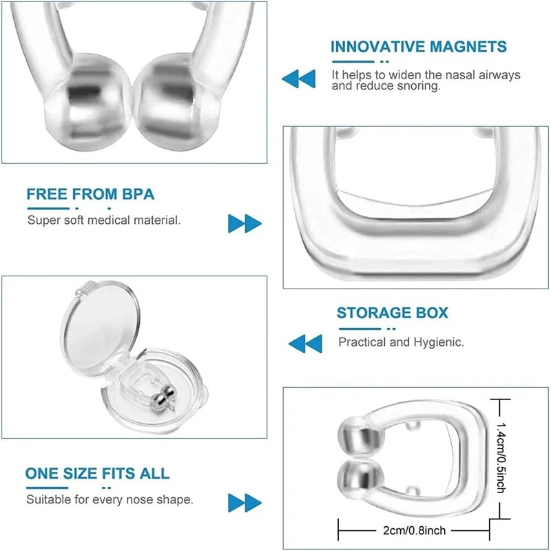 1/2/4 Pcs Clip Nasal Magnétiqu - Anti Snore Contour Pillow avis et prix