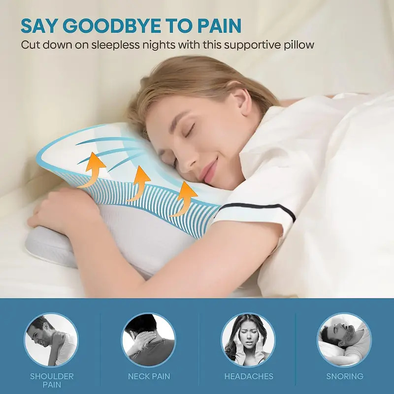 Oreiller orthopédique inodore  - Memory Foam Orthopedic Pillow Neck Pain avis et prix
