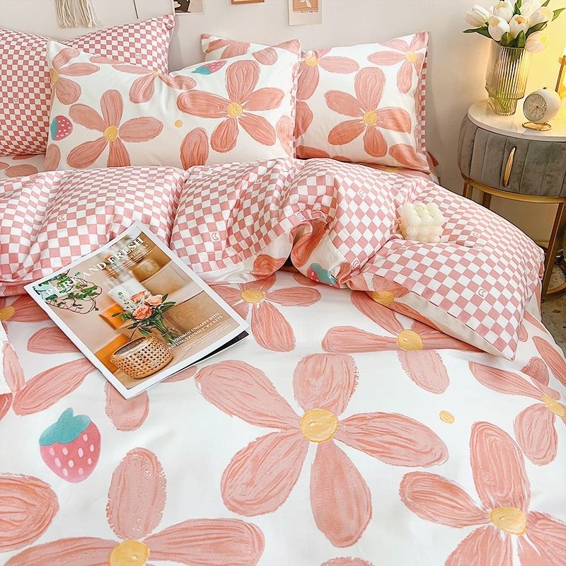 Parure de lit à fleurs roses p - Aesthetic Floral Duvet Cover avis et prix