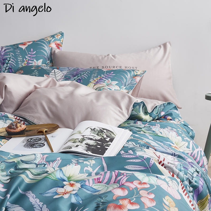 600TC 4 pièces ensembles de li - Aesthetic Floral Duvet Cover avis et prix