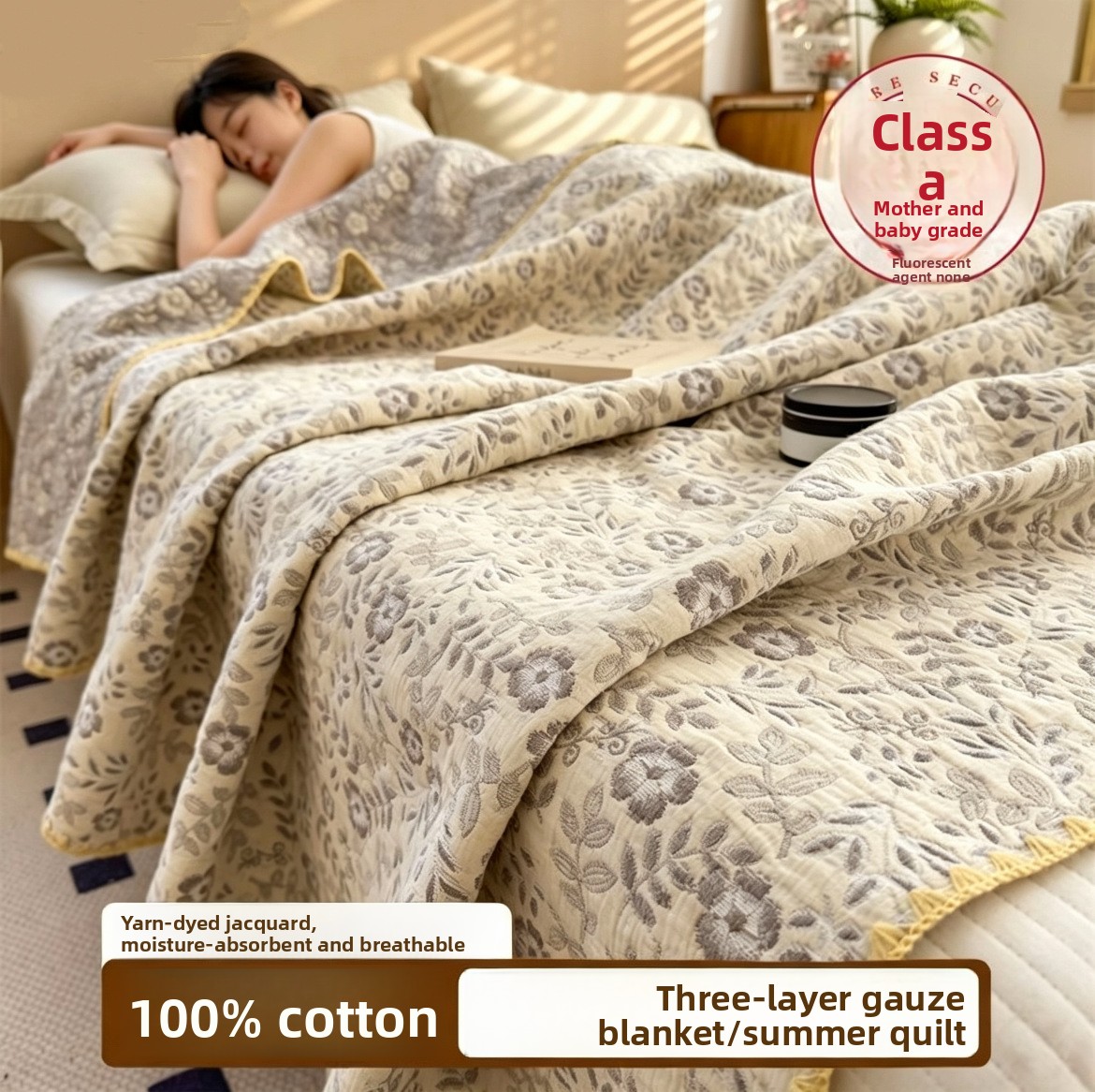 Couverture en mousseline 100%  - Muslin Cotton Bedspread avis et prix