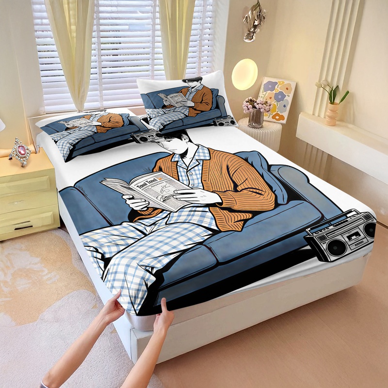 Parure de draps ajustés motif  - Fitted Bed Sheets Deep Pocket avis et prix