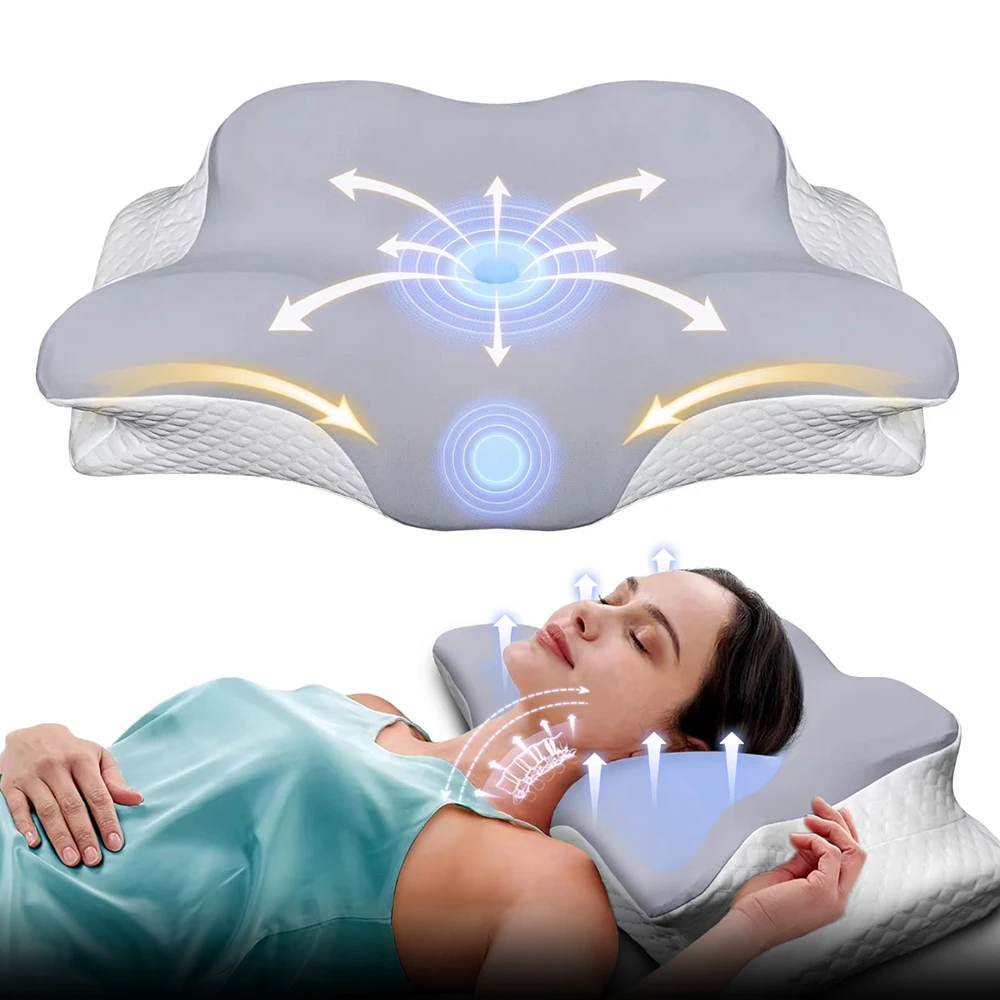 Oreillers en mousse à mémoire  - Memory Foam Orthopedic Pillow Neck Pain avis et prix