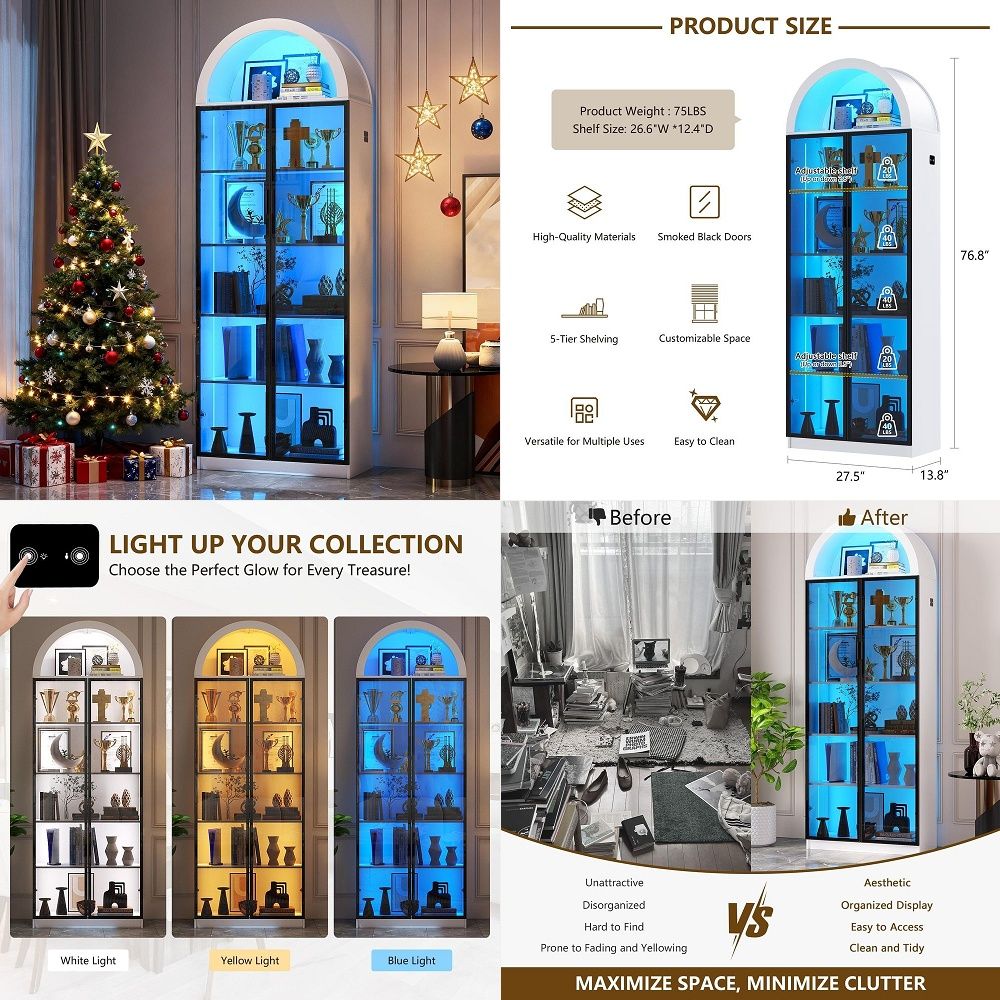 Vitrine avec portes et étagère - Lighting avis et prix