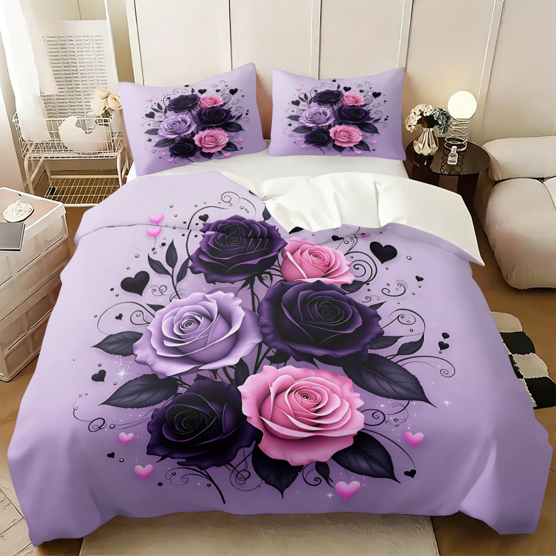 Parure de lit gothique à motif - Aesthetic Floral Duvet Cover avis et prix