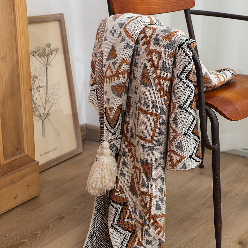 Couverture tissée à franges st - Boho Throw Blanket Fringe avis et prix