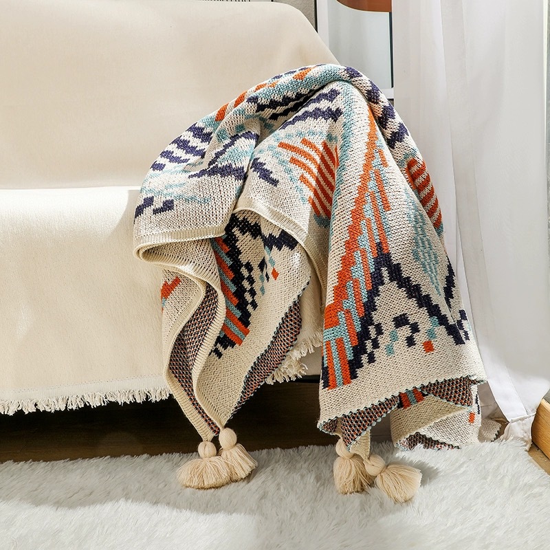 Couverture tissée à franges st - Boho Throw Blanket Fringe avis et prix